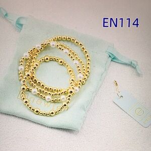 Newton Gold and Pearl Bracelet Set